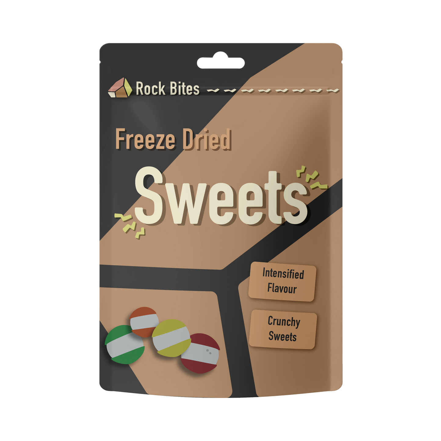 Rock Bites Freeze Dried Sweets - Mixed Fruit Flavour - Intensified Flavour and Satisfyingly Crunchy