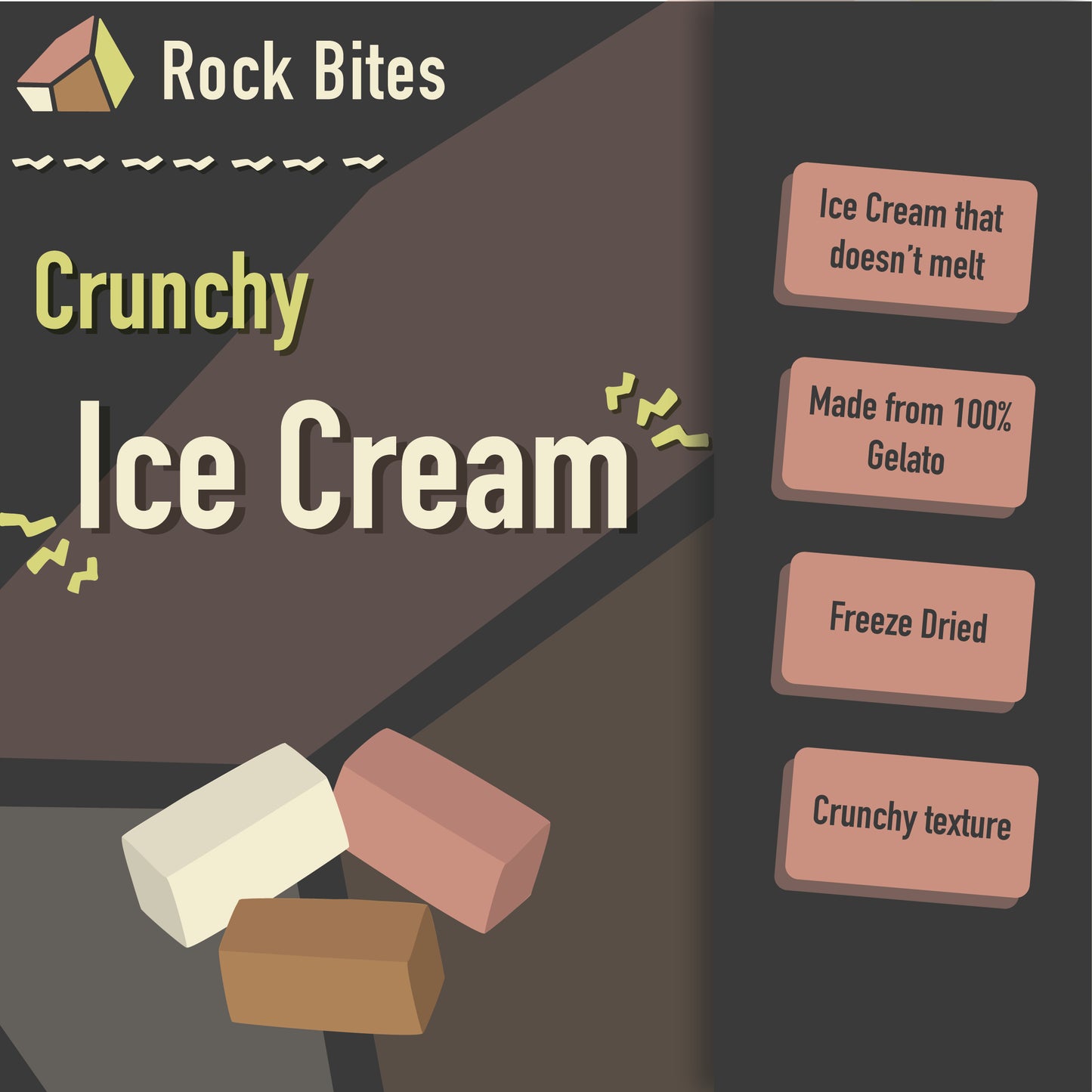 Freeze Dried Ice Cream - Crunchy Ice Cream that doesn't melt - 30g pouch